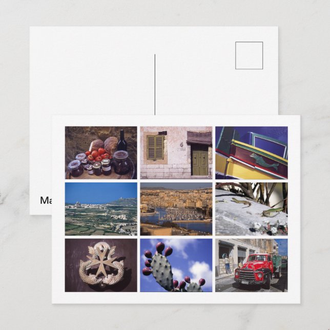 Cartão Postal Malta (Frente/Verso)