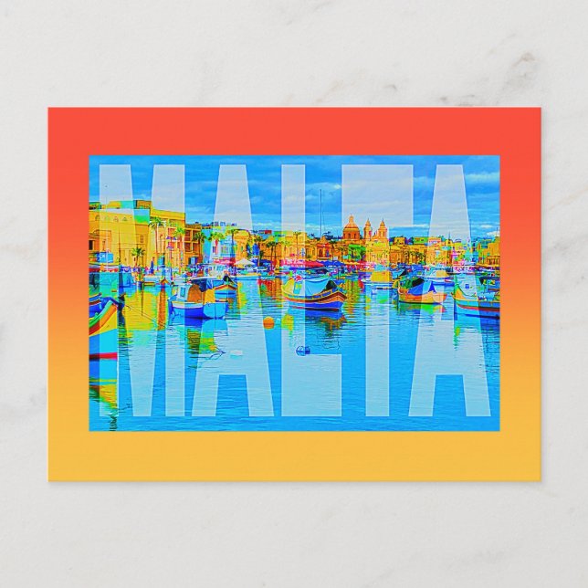 Cartão Postal Malta Marsaxlokk  (Frente)