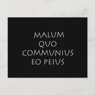 Cartão Postal Malum quo comunus eo peius