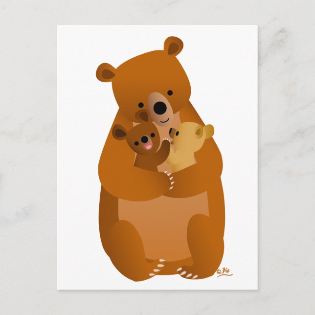 Cartão Postal Mama Bear (sem fundo) (Frente)