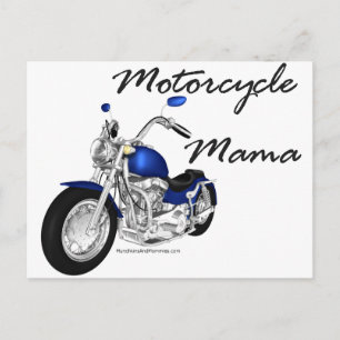 Cartão Postal Mama de Motocicleta