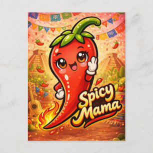 Cartão Postal Mama Picante - Coisa Quente - Amantes de Comida