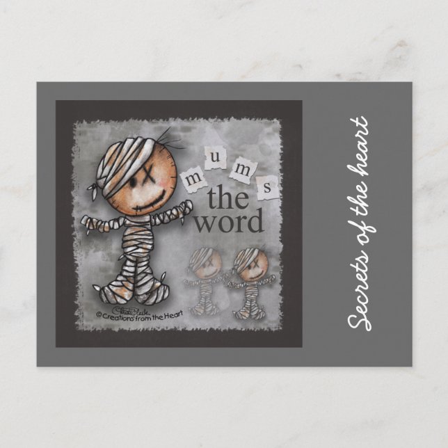 Cartão Postal Mamã primitiva Mãe a palavra (Frente)