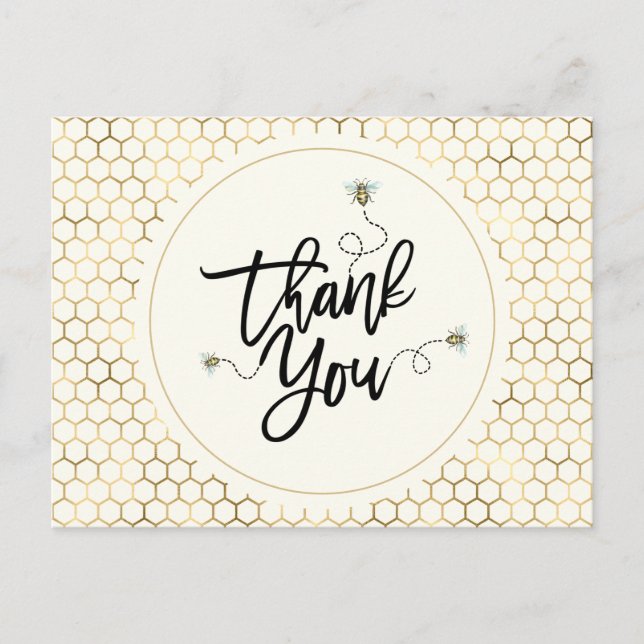 Cartão Postal Mamãe De Ser Chá de fraldas Obrigado (Frente)