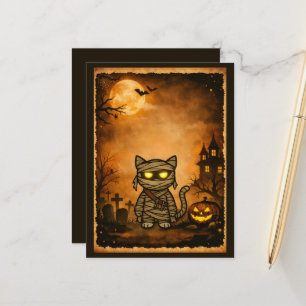 Cartão Postal Mamãe Fofa Gato Assustador