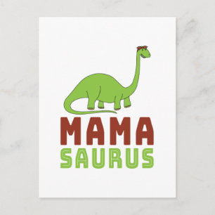 Cartão Postal Mamasaurus Dinossauro Brontossauro Dia das Mães