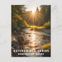 *~* Man Sun Fish Stream Maine Peace AP49