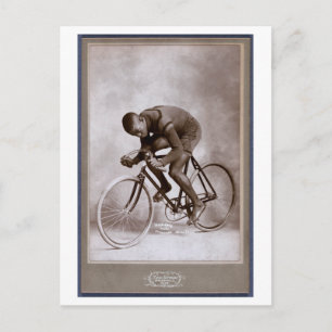 Cartão Postal Man Vintage Photo Cyclist