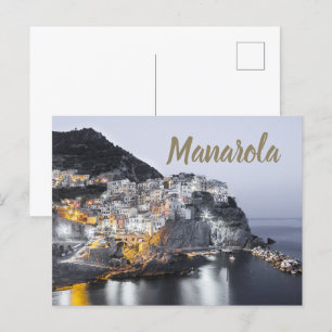 Cartão Postal Manarola Cinque Terre Liguria Itália Bônus de Ar