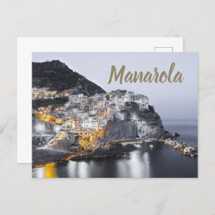 Cartão Postal Manarola Cinque Terre Liguria Itália presente de a