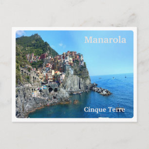 Cartão Postal MANAROLA - Itália - Cinque Terre - PANORAMA