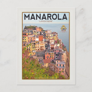 Cartão Postal Manarola Vineyard Harbour - em branco