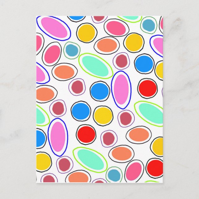 Cartão Postal Manchas de doces (Frente)