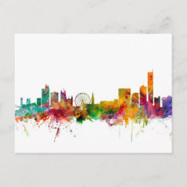 Cartão Postal Manchester England Skyline