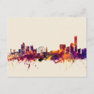 Cartão Postal Manchester England Skyline
