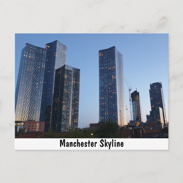 Cartão Postal Manchester Skyline (Frente)