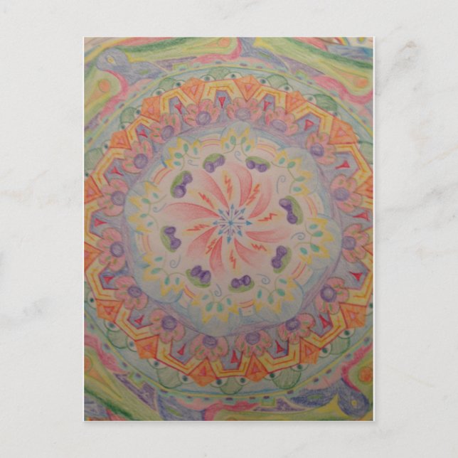 Cartão postal Mandala 1 (Frente)