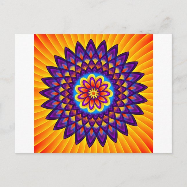 Cartão Postal Mandala Dahlia (Frente)