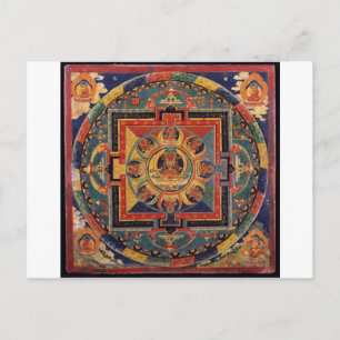 Cartão Postal Mandala de Amitayus. Escola tibetana do século XI