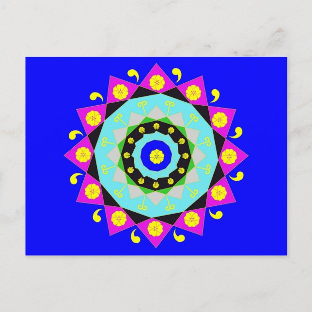 Cartão Postal Mandala:Decorativo (Frente)