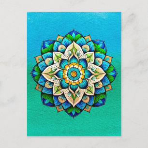 Cartão Postal Mandala / Design de Flor