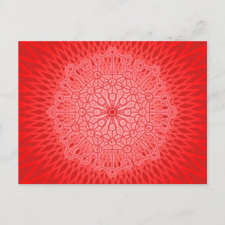 Cartão Postal Mandala do Chakra Vermelho Geometria Sagrada