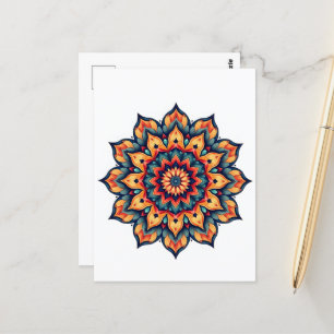 Cartão Postal Mandala em branco