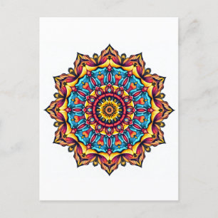 Cartão Postal Mandala em branco