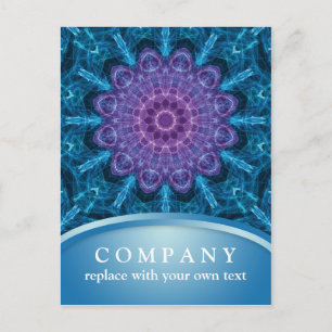 Cartão Postal Mandala Flor Roxa Espiritual