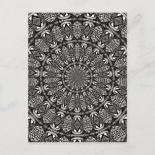 Cartão Postal Mandala Monocromático