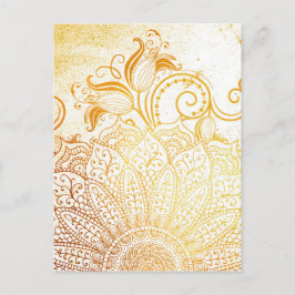 Cartão Postal Mandala - pincel de Ouro