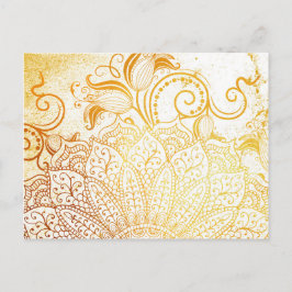 Cartão Postal Mandala - Pincel dourado