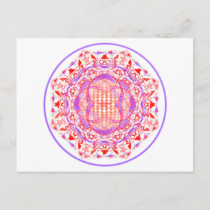 Cartão Postal Mandala_rouge_violet