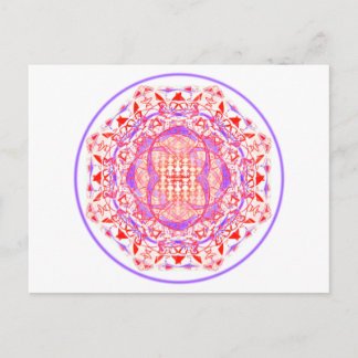 Cartão Postal Mandala_rouge_violet