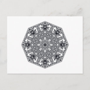 Cartão Postal Mandala Round Ornament