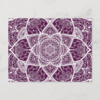Mandala roxa e branca - Loergann em Blackberry