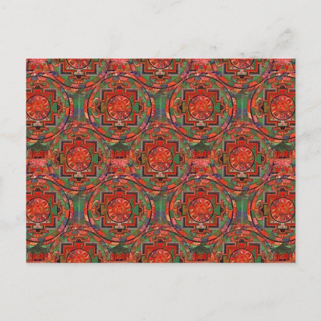 Cartão Postal Mandala tibetana (Frente)