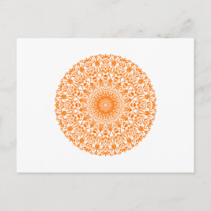 Cartão Postal Mandala Tribal Laranja
