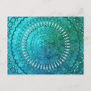 Cartão Postal Mandala Turquesa