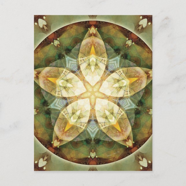 Cartão Postal Mandalas do perdão e Versão 1 (Frente)