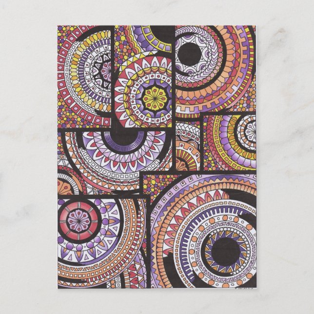 Cartão Postal Mandalas GraphiZen (Frente)