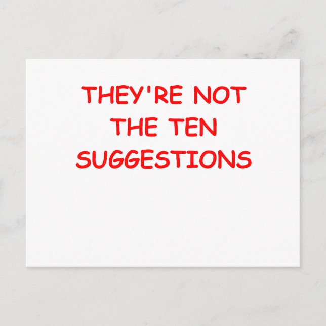 CARTÃO POSTAL MANDAMENTOS (Frente)