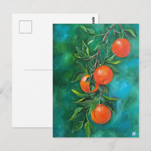 Cartão Postal Mandarins numa Noite de Inverno por Alfred Fox