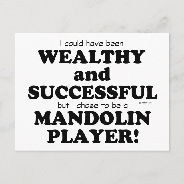 Cartão Postal Mandolin rico e bem-sucedido (Frente)
