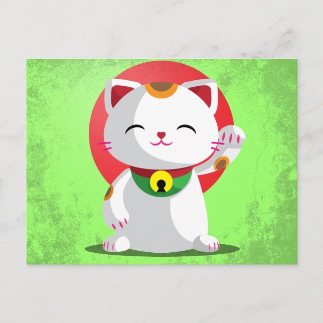 Cartão Postal Maneki Neko (Frente)