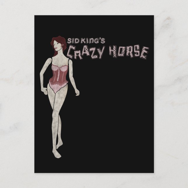 Cartão Postal manequim de cavalo louco de sid king (Frente)