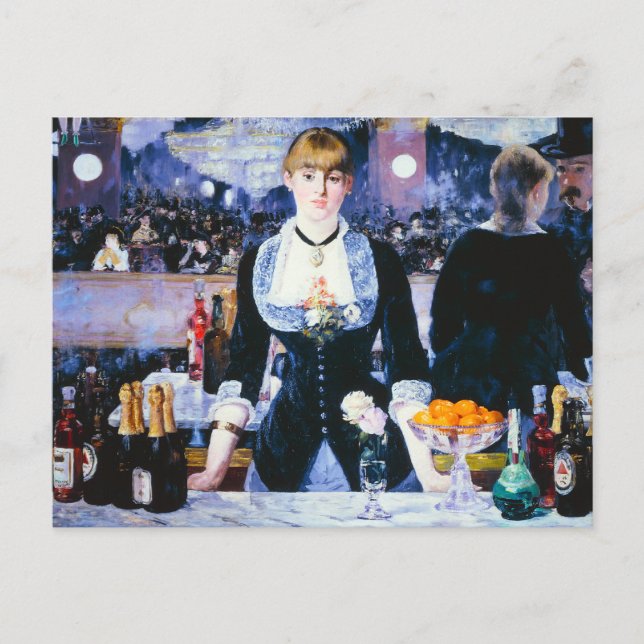 Cartão Postal Manet Bar no Folies Bergere Postcard (Frente)