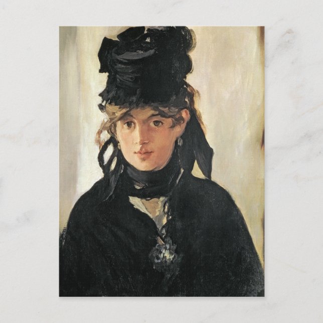Cartão Postal Manet | Berthe Morisot com Buquê de Violetas (Frente)