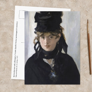 Cartão Postal Manet - Berthe Morisot com um buquê de violetas