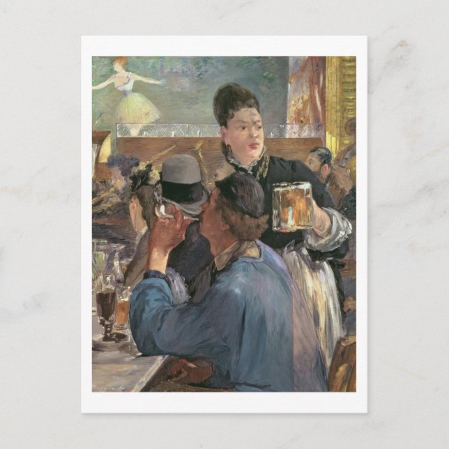 Cartão Postal Manet | Cantinho de um Cafe-Concert, 1878-80 (Frente)